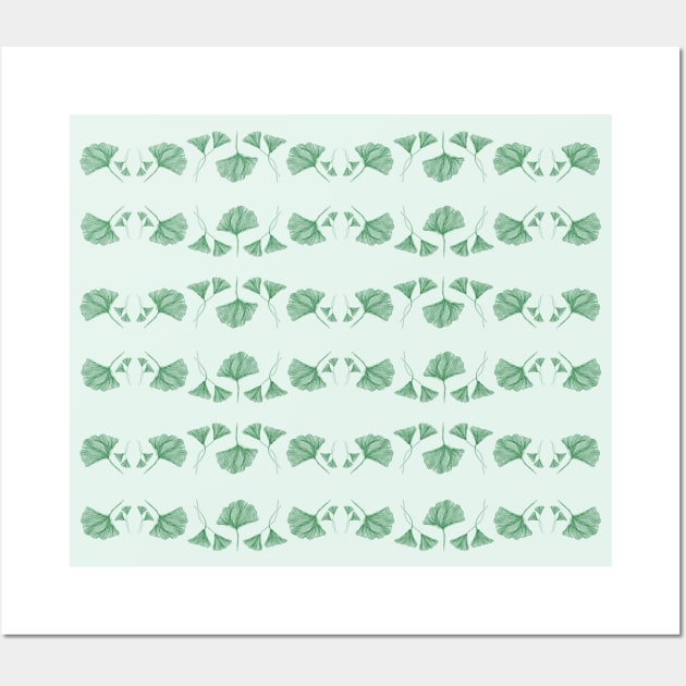 gingko leaves (pattern) Wall Art by gabrielladuffy